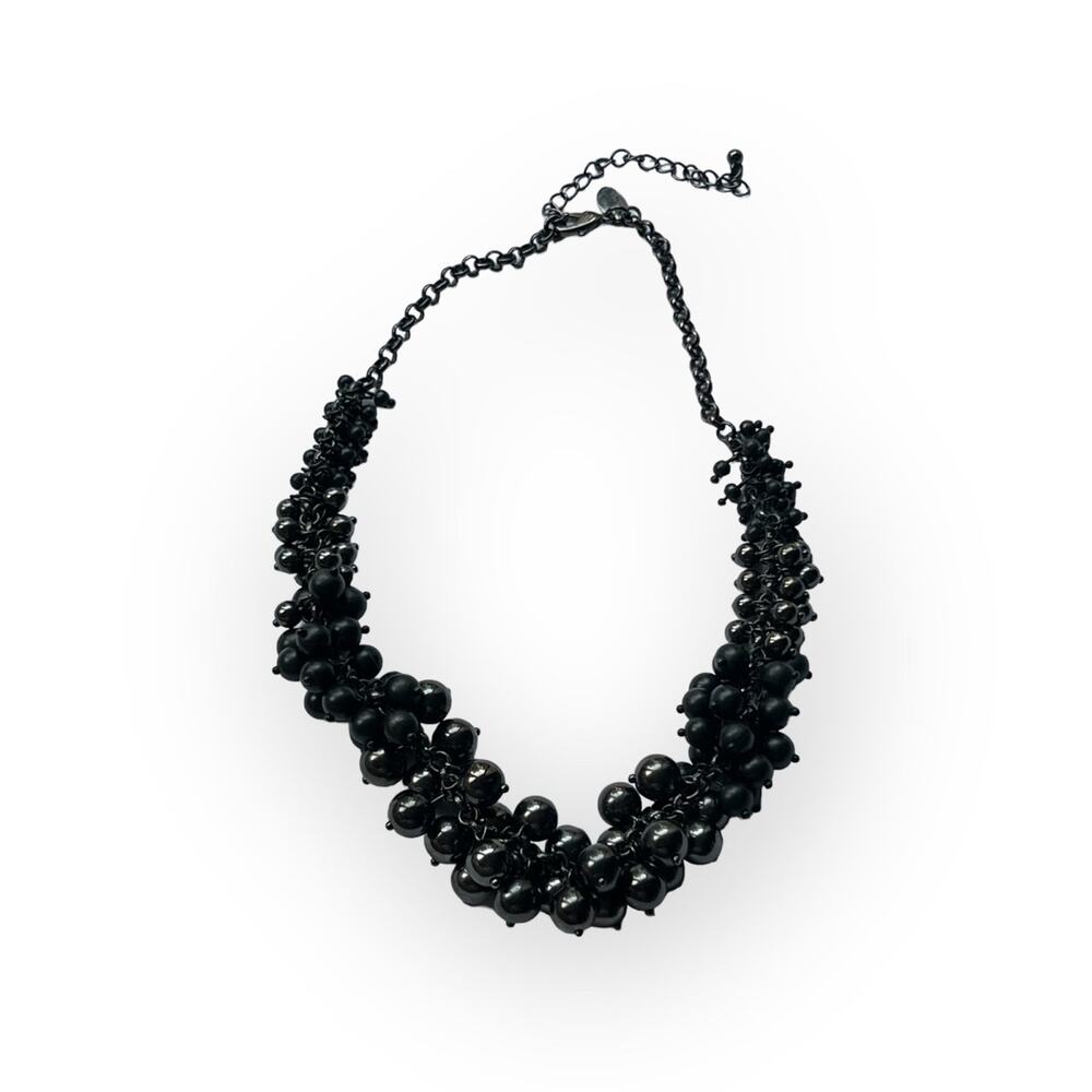 Black bubble Lia Sophia statement necklace